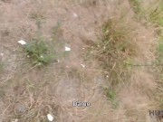 HUNT4K. Impressive outdoor sex action with graceful brunette babe 14/16