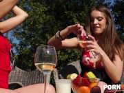 Russian babes Stacy Snake & Evelina Darling in a hot poolside threesome 2/16