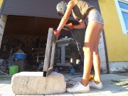 DIY Floating Table 3.1 - Welding 4k HD Teaser - downblouse and nip slip (Music) 13/16