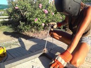 DIY Floating Table 3.1 - Welding 4k HD Teaser - downblouse and nip slip (Music) 3/16