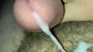 Slow motion close up cumshot masturbating 
