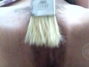 Japanese Masturbation Uncensored -【日本人無修正オナニー】乳首とクリトリスをブラシでなでたら気持ちよくてびしょ濡れになって 6/16