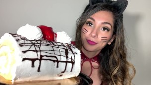 Happy Birthday Banksie - Strawberry Cake Eating Fetish!