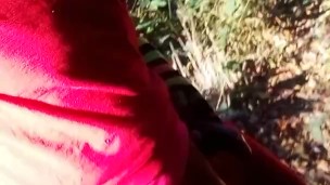 Sexy Black Shemale Flashing