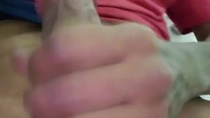 Hand job at work 