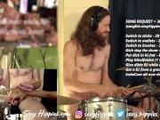 Handjob and Fingering my partner while drumming LIVE on CB 1/16