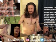 Handjob and Fingering my partner while drumming LIVE on CB 11/16