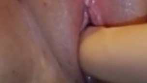 TiffaniLynn cums so hard she pisses 