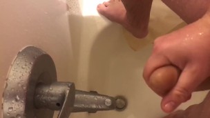 Shower masturbation ftm cum shot
