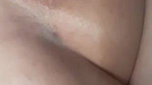 Part 1, playn with my big tits and pussy after shaving, showing my fat belly too.