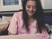 Asian Girl Gets Bored Studying and Masturbates 1/16