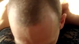 Girlfriend Sucks My Dick While Lying In A Chair