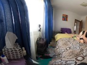 Submissive slut with big natural tits got 2 cowgirl orgasms 360 VR (TRAILER) 1/16