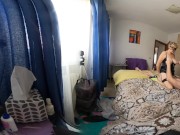 Submissive slut with big natural tits got 2 cowgirl orgasms 360 VR (TRAILER) 2/16