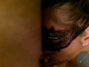 Real Amateur French Blonde sucks and fucked doggy style. Comes using magic wand while penetrated 3/16