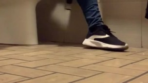 Quick pee off the side of the toilet