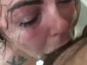 Extreme Throatfucking Cock with Spit 9/16