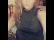 Snapchat compilation in boots, pantyhose, and a little black dress. 12/16