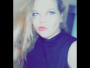 Snapchat compilation in boots, pantyhose, and a little black dress. 2/16