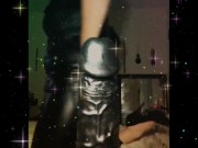 Playing with my new toy in my new uniform. 12/16