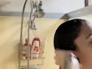 Hot babe suds up in shower 3/16