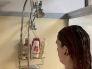 Hot babe suds up in shower 7/16