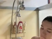 Hot babe suds up in shower 8/16
