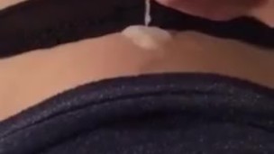 femboy moans and cums on stomach