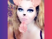 Pussy flashing on a Snapchat filter 8/16
