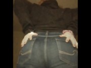 Wearing my boyfriend's ugly as hoodie and my denim shorts to turn you on. 11/16