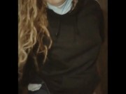 Wearing my boyfriend's ugly as hoodie and my denim shorts to turn you on. 9/16