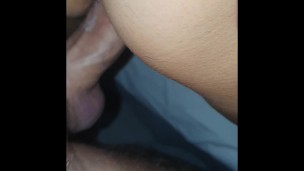 casual morning fuck from behind with amateur horny girl