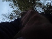 Unseen Promenaders watched me masturbating outdoors with pants down and moaning cumshot