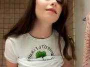 Cute girl strips down and fingers pussy