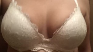 See my big tits jump up and down when running on spot (see my paid video to see it without the bra)