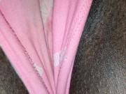 Admiring Wet BLACK PUSSY in Naturally Stained Panties - CLOSEUP 15/16