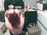 Blowjob in the kitchen before fucking & cum on ass 6/16