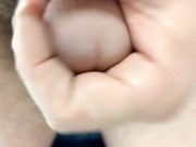 Cumming in the garage