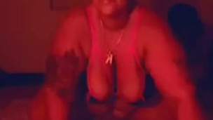 Fat ass RedBone Moving that ass around to music 