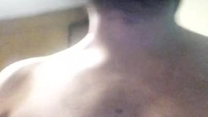 Gainer eating and jerking to gainer porn