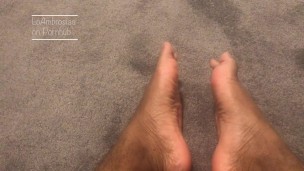 Taking care of my feet (hairy legs)