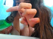 Foreign Object Insertion! Hairy Buddhist Wants Enlightenment She Fucks Sucks Plastic Zen Garden