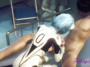 Evangelion Hentai 3D - Rei Jerk off Shinji and cum in her face 7/16