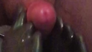 Monster vibrator gives intense orgasm and I bust a big load 