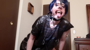 Shameful dance from a horny trash whore