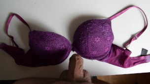 Two solo POV ruined orgasms. Cumshots on bra TWICE
