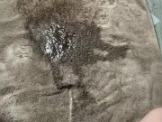 Naughty Piss Slut Soaks a towel with a very full bladder 10/16