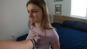 Cute Teen Gamer Loses Game Get Fucked By Daddy Eliza Eves