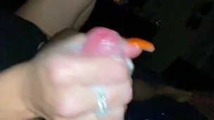 Hot handjob made him cum 4 times in a row