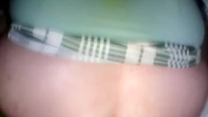sissy moans riding black dildo upclose